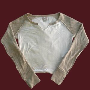 Urban Outfitters Cream and Brown Knit Top